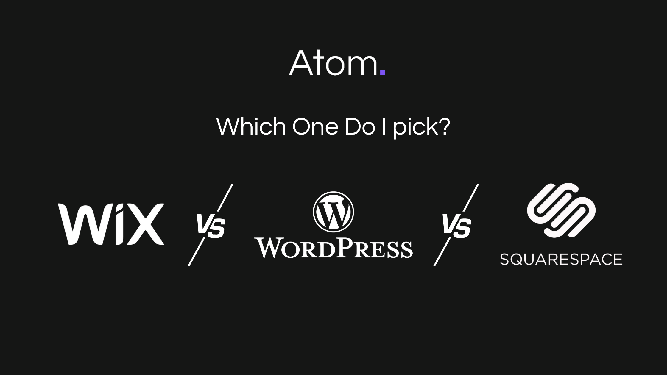 A comparison of WordPress vs Wix vs Squarespace